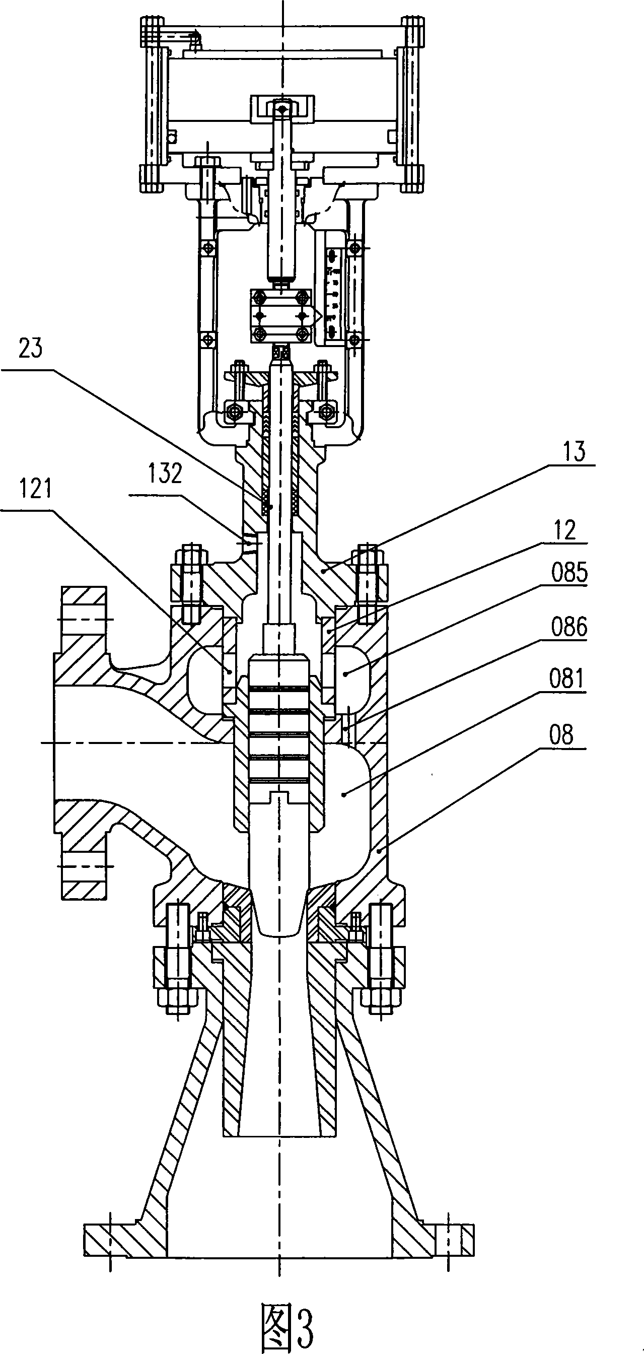 Corniform regulating valve