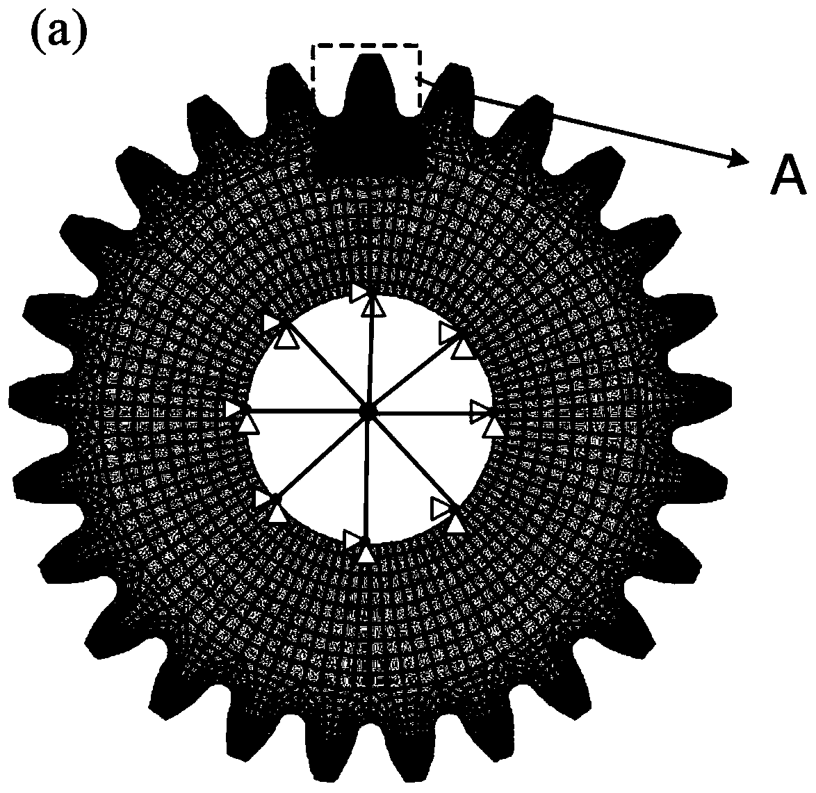 A straight gear meshing stiffness calculation method considering a complex matrix and a crack propagation path