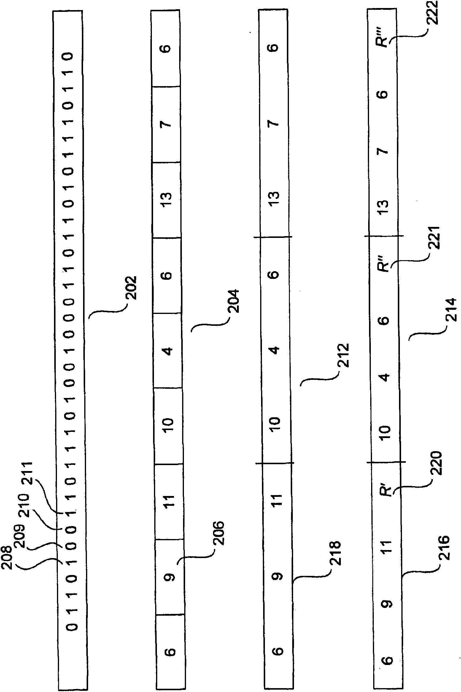 Method and system for detection and correction of phased-burst errors, erasures, symbol errors, and bit errors in a received symbol string