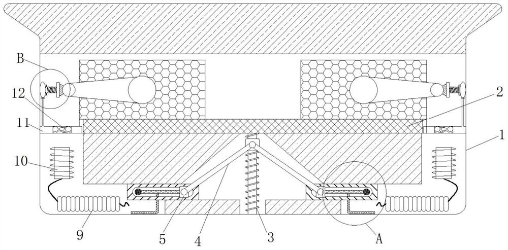 Storage box capable of preventing goods from colliding during operation
