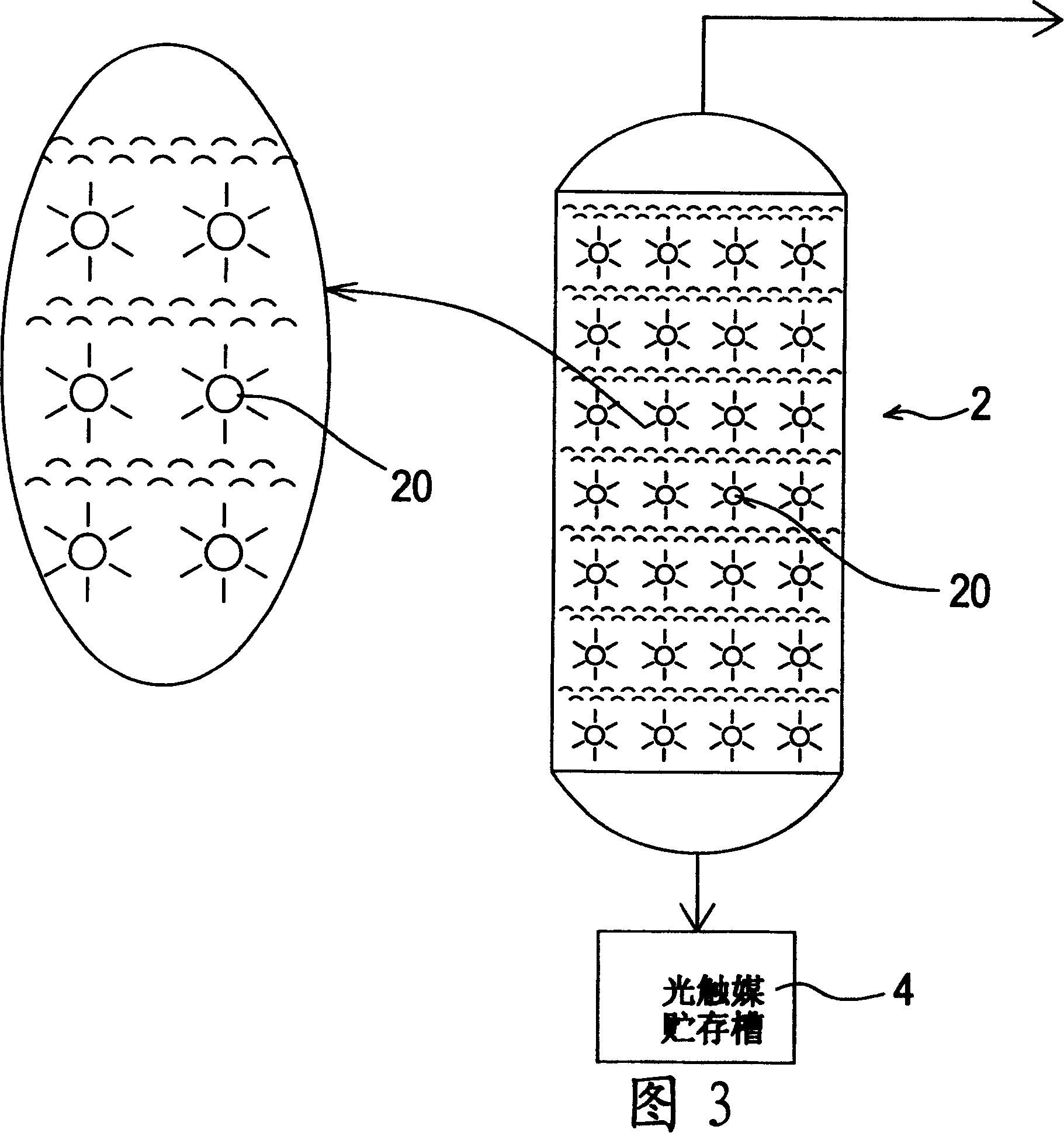 System for treating volatile organic compound, nitric oxide, and oxysulfide by using photocatalyst