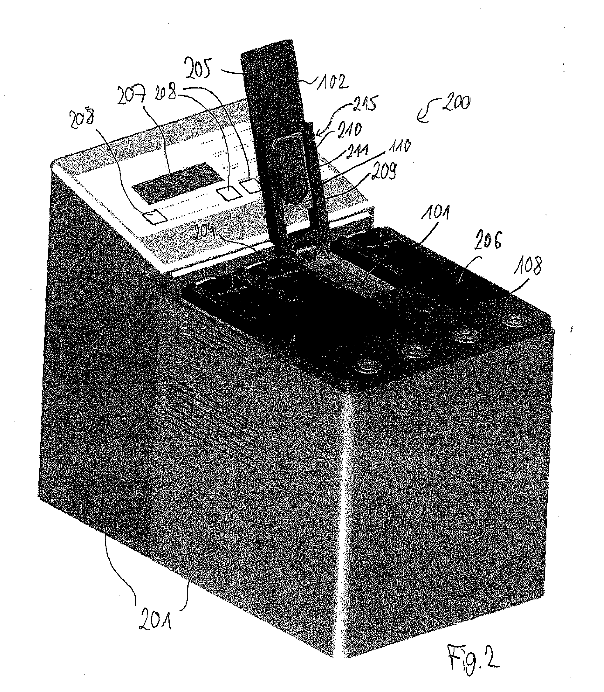 Sample handling device for and a method of handling a sample