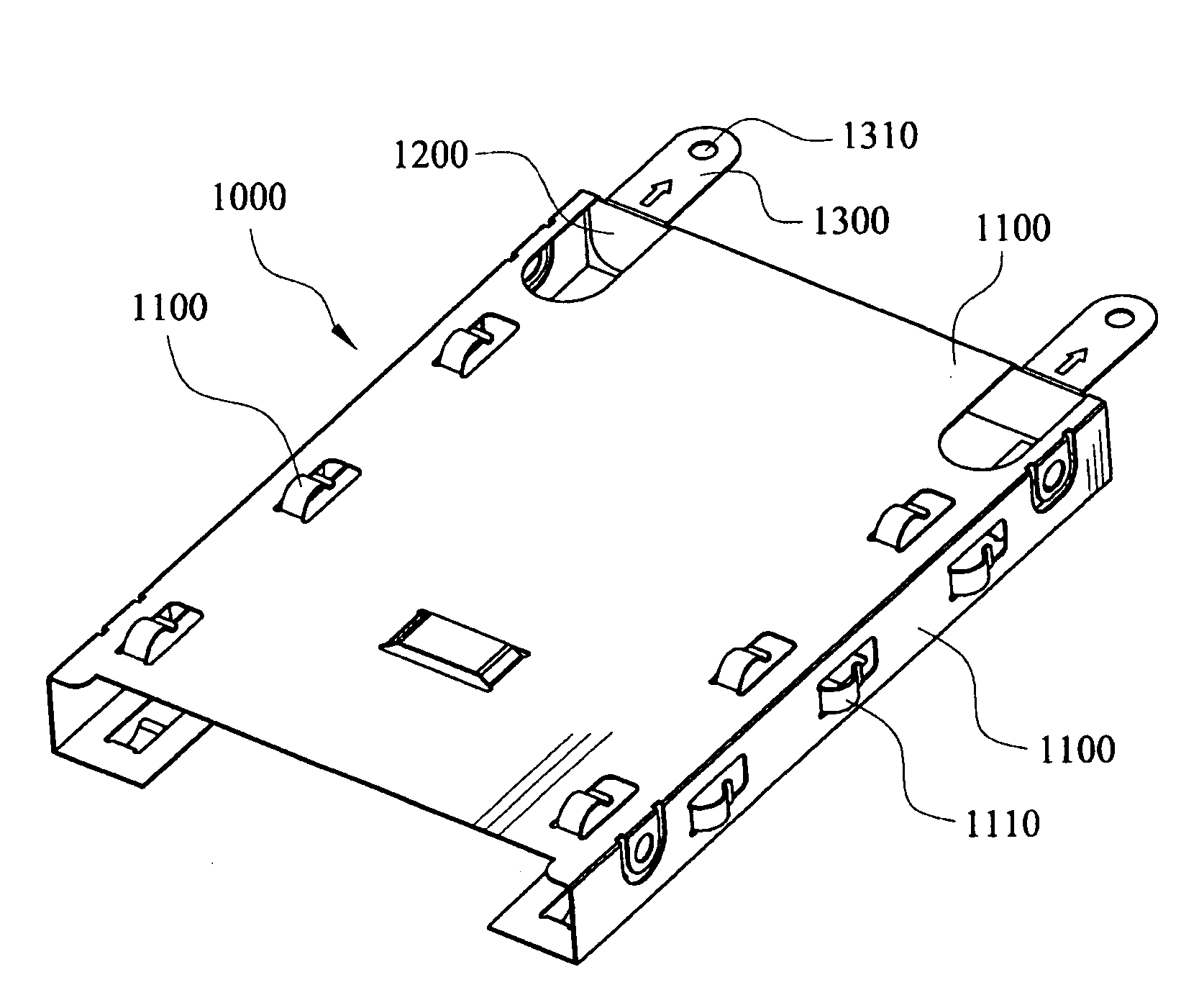 Anti-vibration and anti-electromagnetic-interfering frame for hard disk