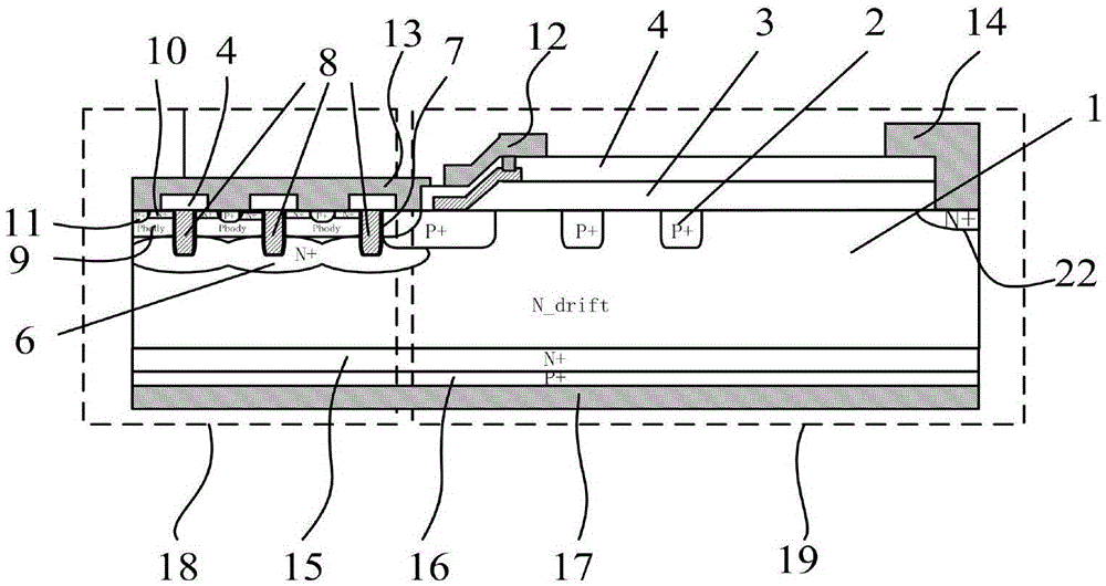 IGBT device with carrier storage structure and manufacturing method of IGBT device