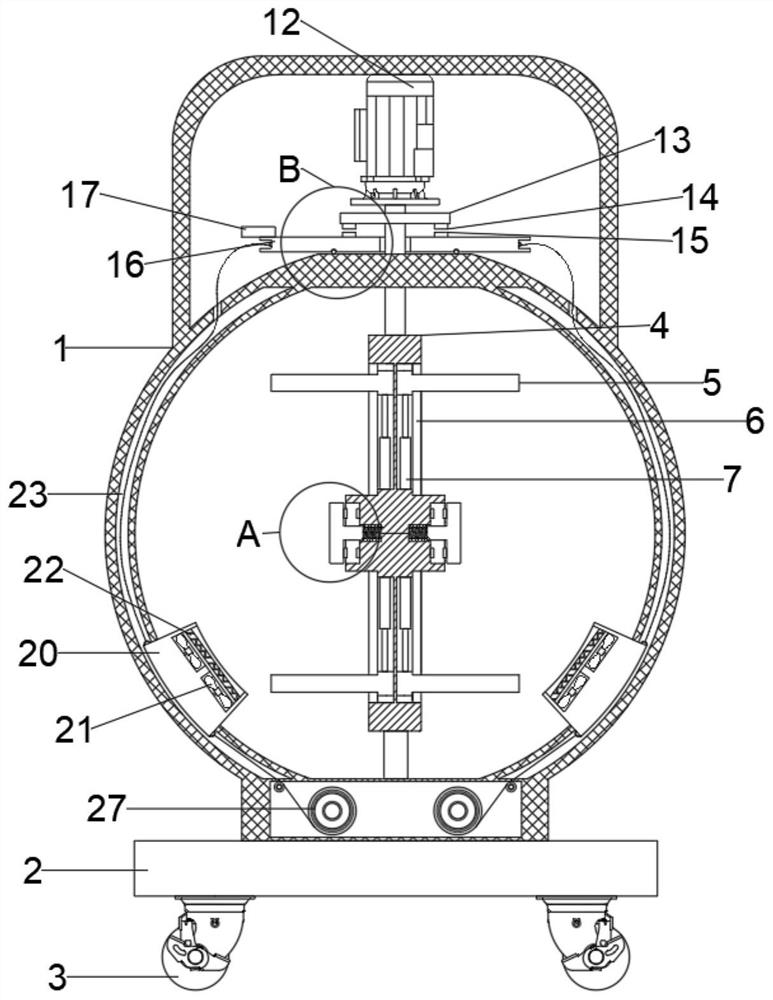 Combined drying device suitable for industrial batch production of formaldehyde-free plywood