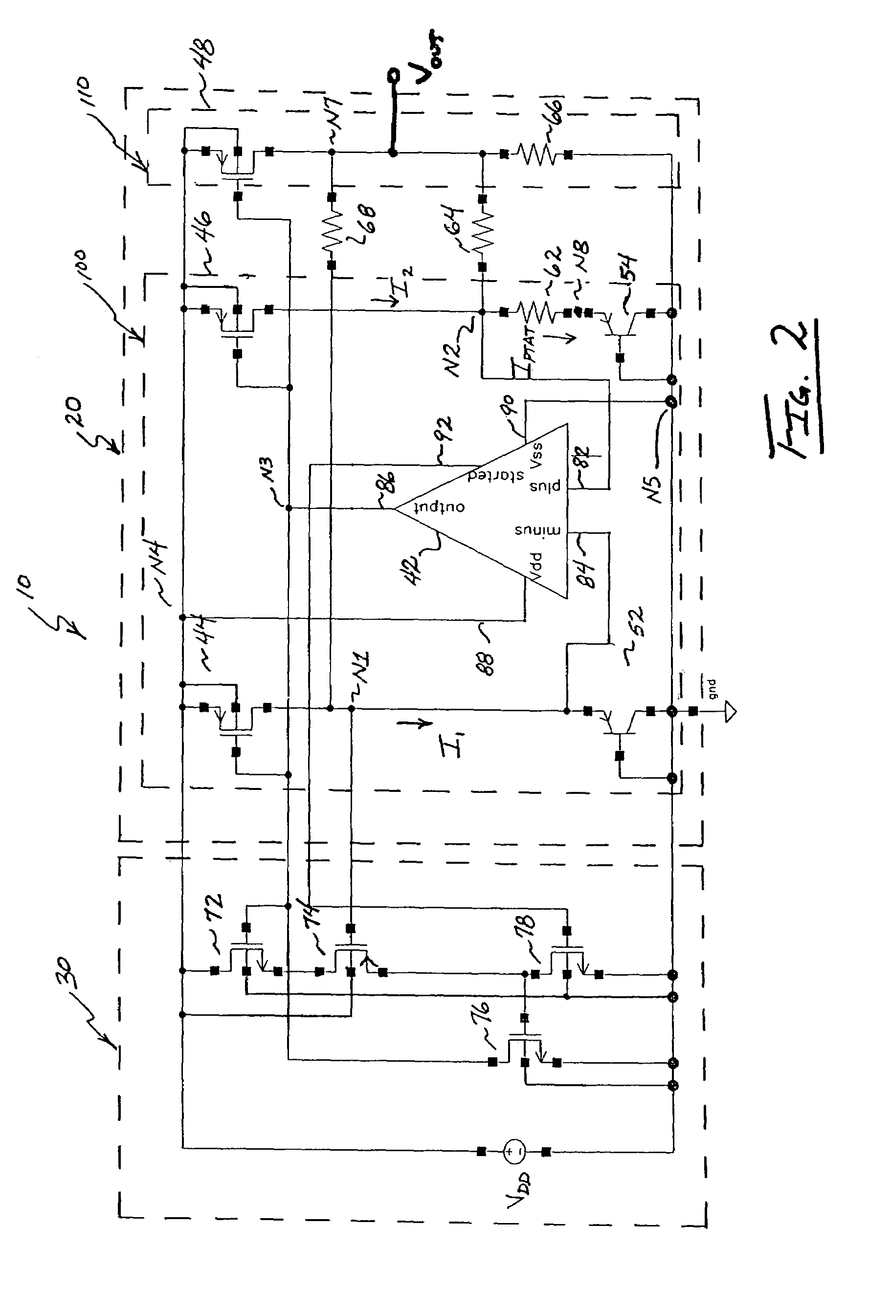 Low-voltage bandgap voltage reference circuit
