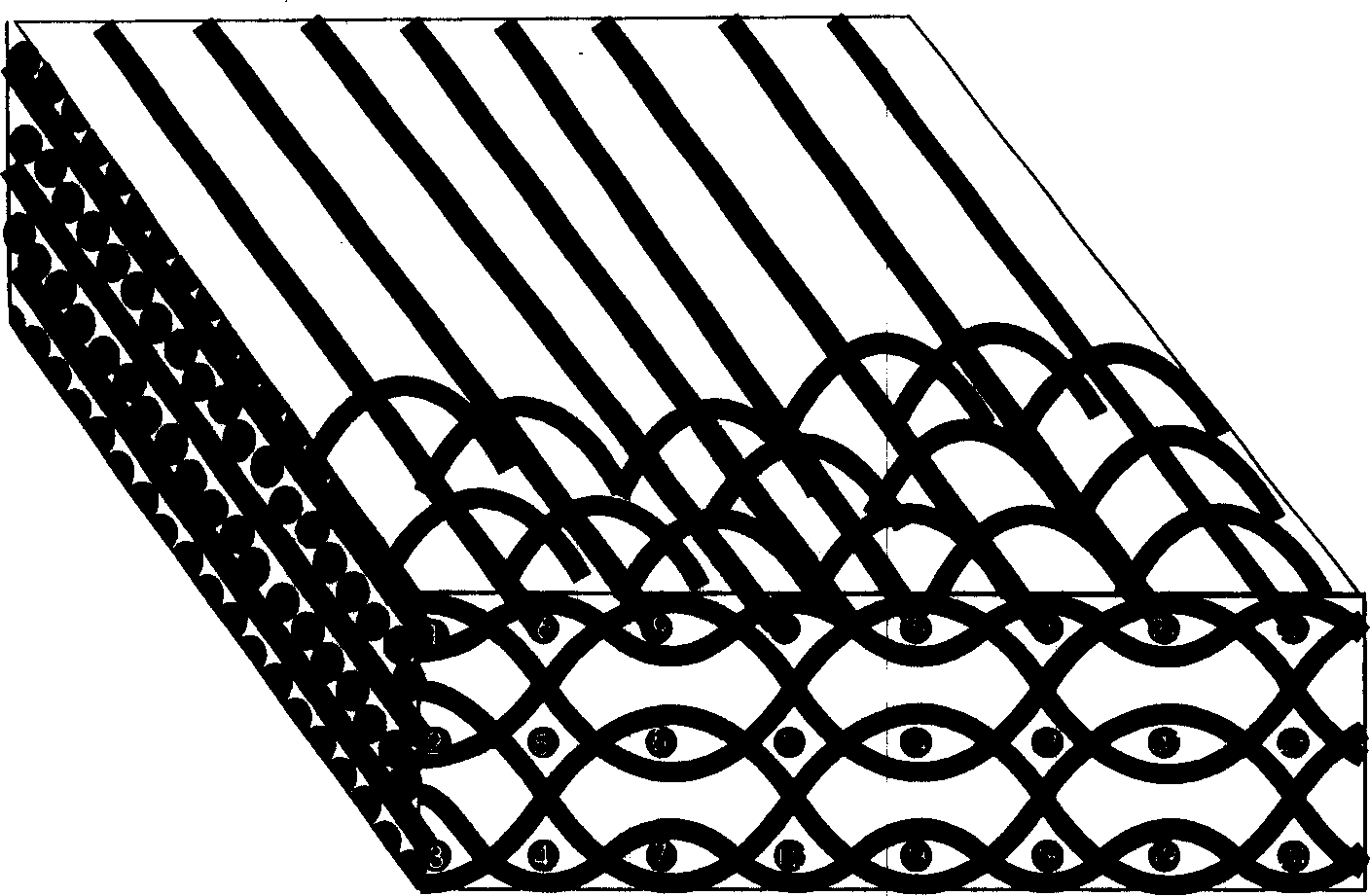 Brake band woven by blend-spinning fiber