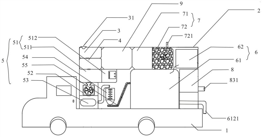 A vehicle-mounted organic waste rapid decomposition and fertilizer system and method