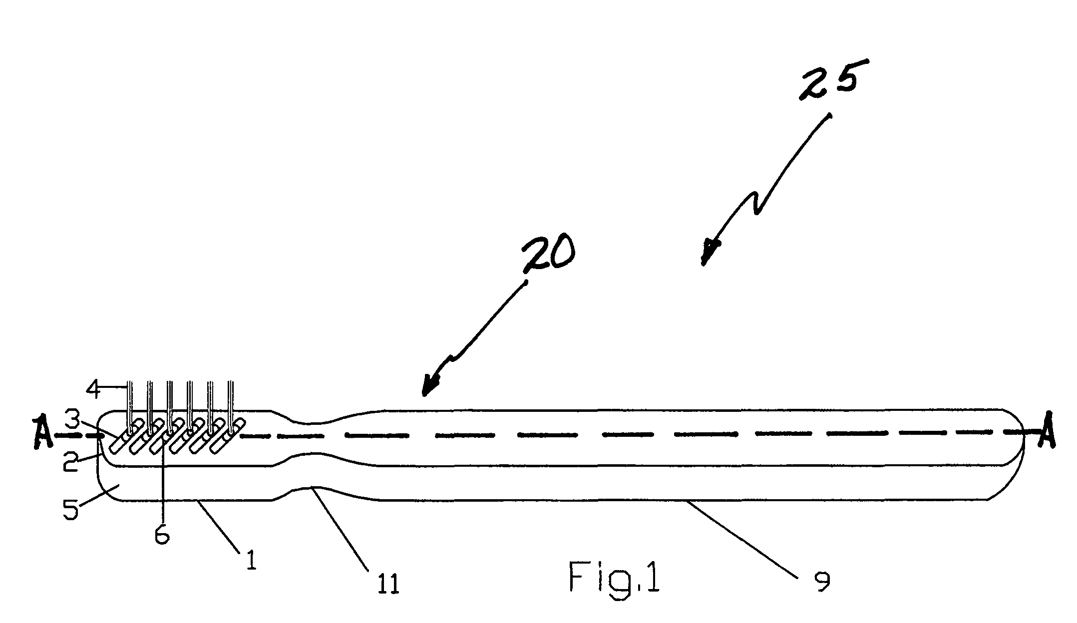 Toothbrush with independently mobile bristle groups for vertical brushing of teeth