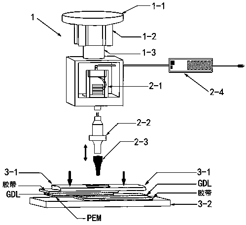 Ultrasonic spot welding system for membrane electrode assembly of fuel cell