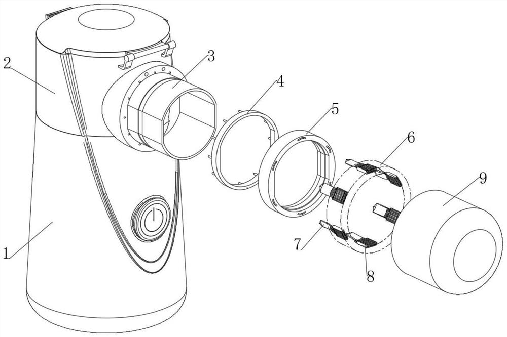 Atomizer with retractable integrated mask