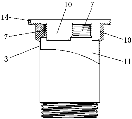 Dual wash basin water discharging device