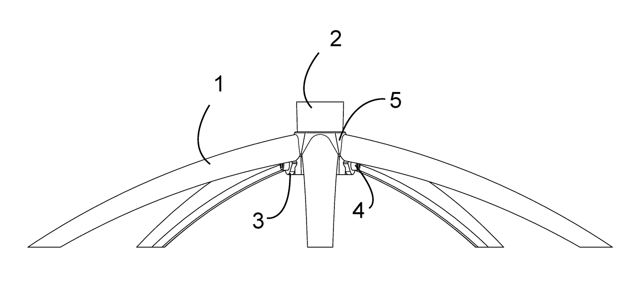 Furniture base assembled from several parts