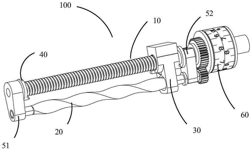 Regulating device for rotating scale of tunable antenna