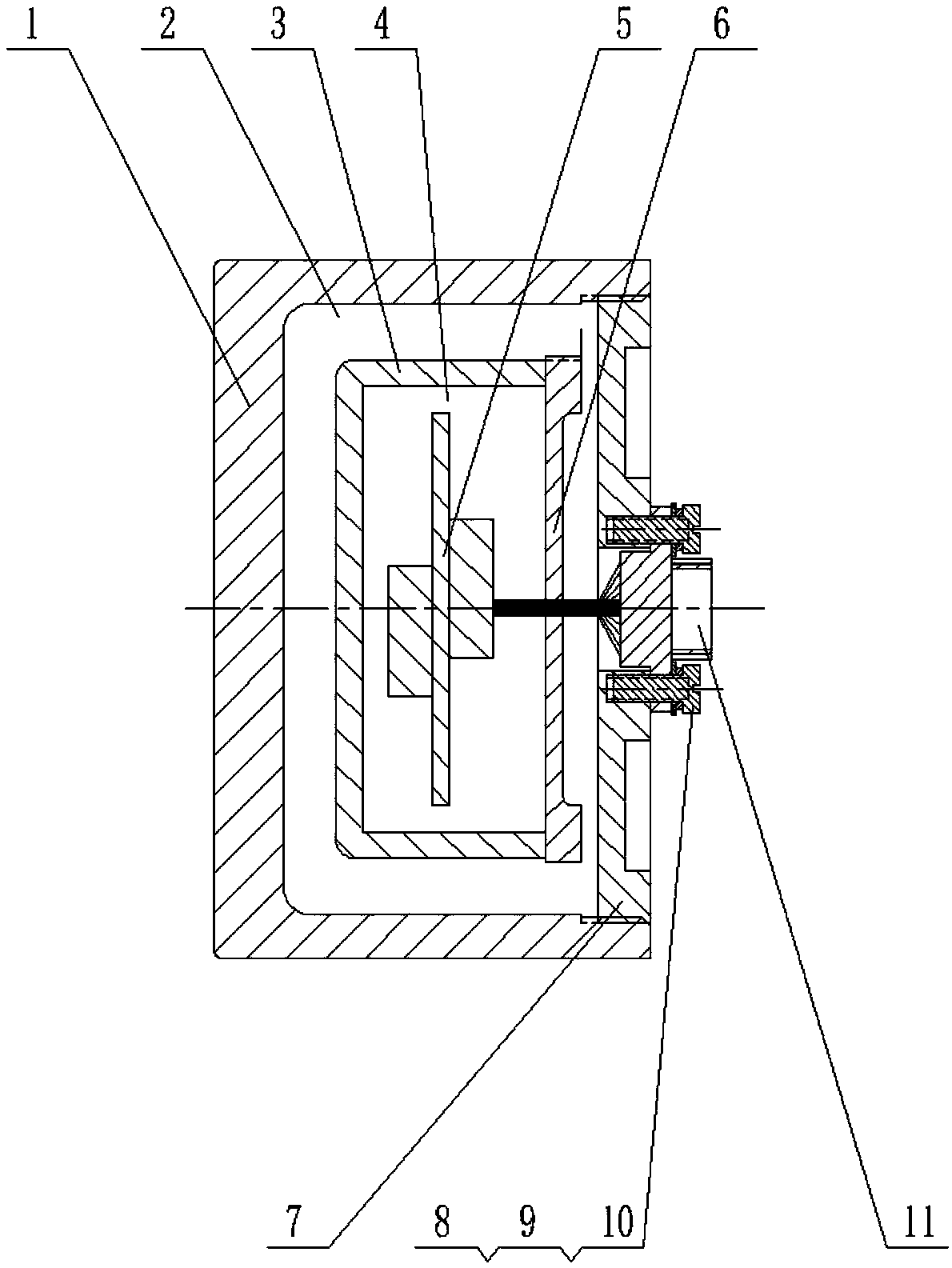 Storage device for resisting large overload impact and preparation method thereof