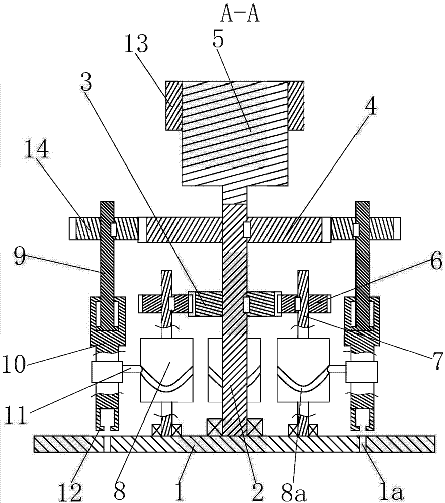 A four-bolt synchronous screwing mechanism for a template seat of an electric vehicle charging station