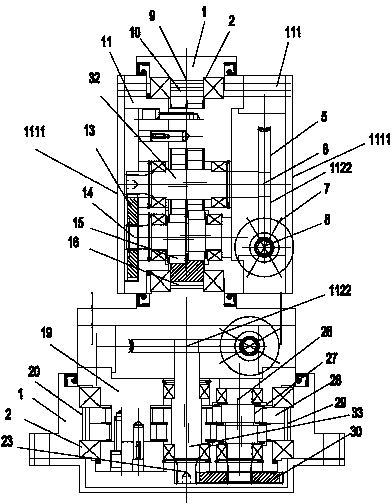 Double-axis positioning transmission mechanism
