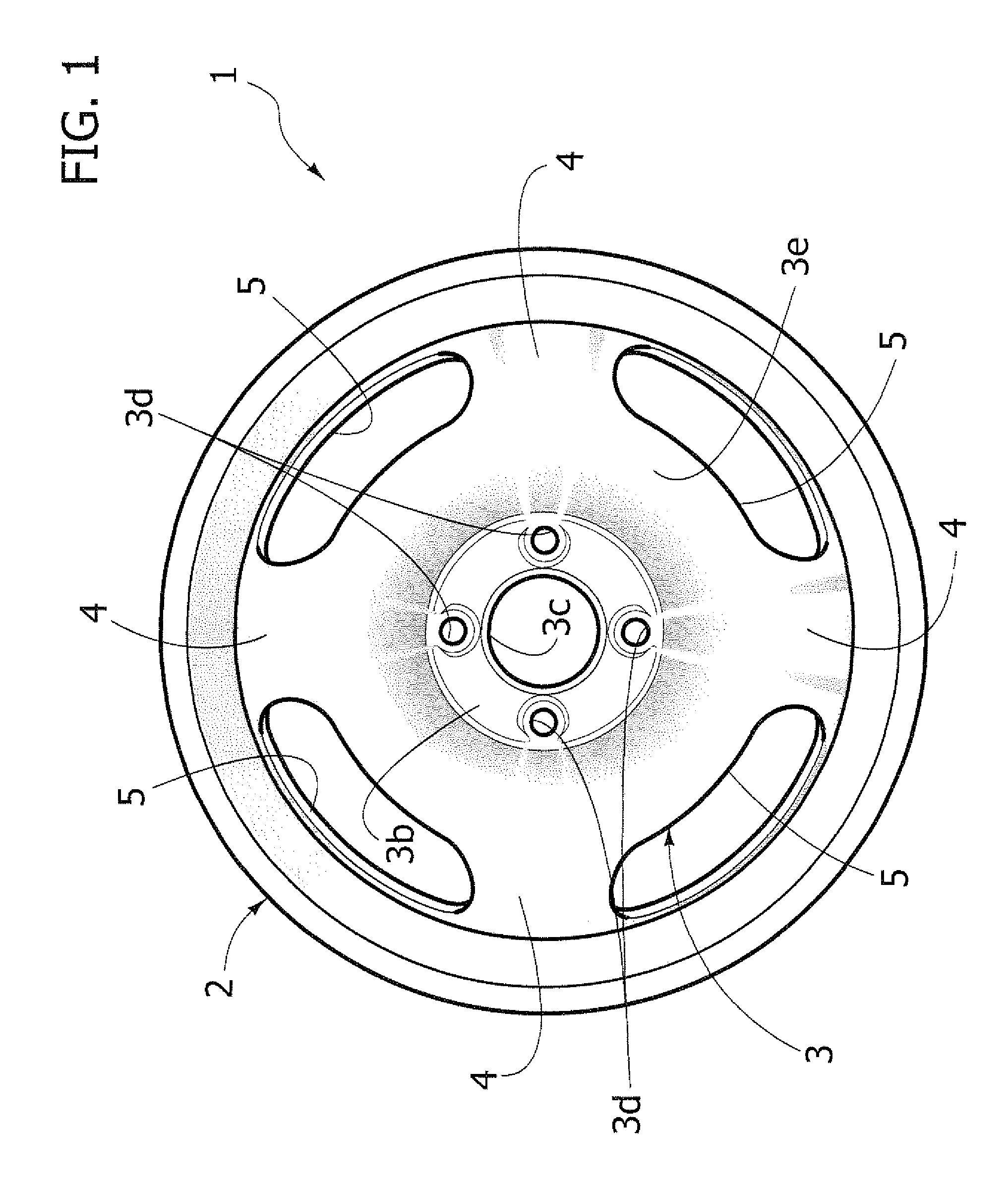Motor-vehicle wheel structure