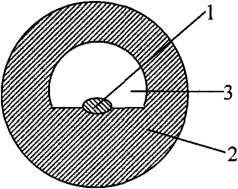 Inner wall fused and embedded single-mode polarization maintaining fiber grating and preparation method thereof