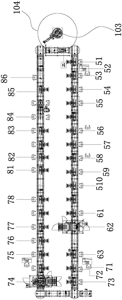 Engine assembly line and assembly method thereof