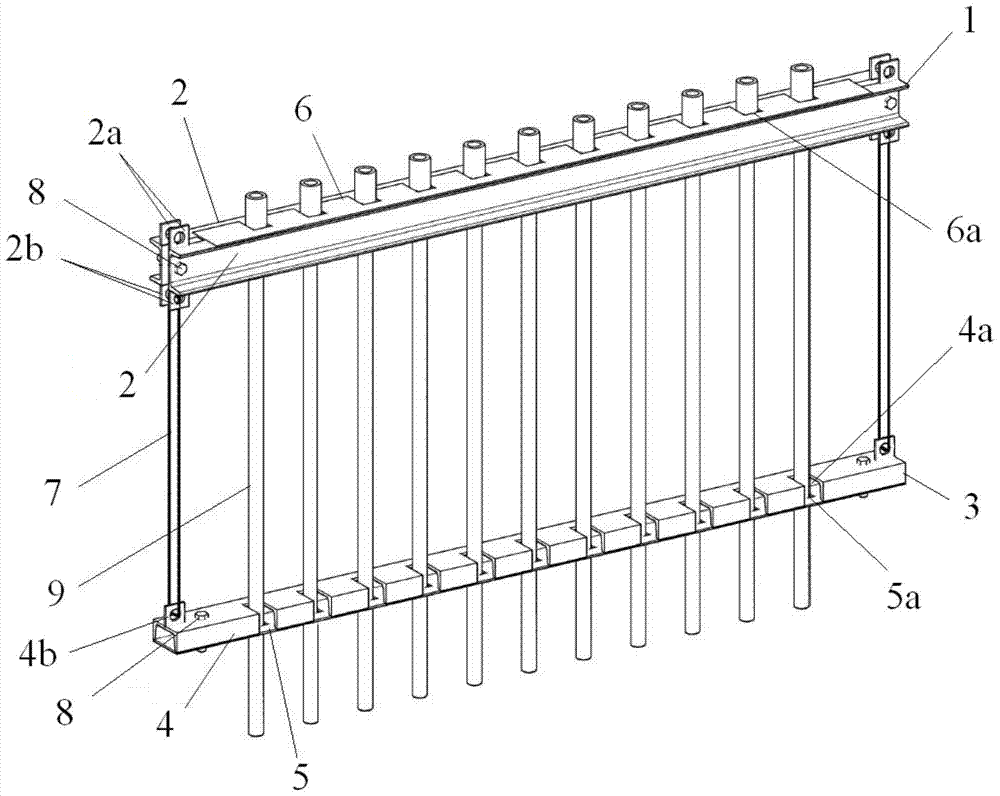 Integral lifting sling for long vertical steel bars