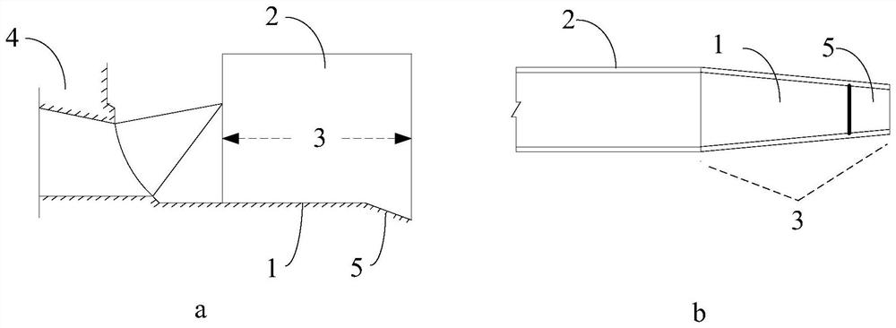 Incomplete transparent bottom plate shrinking type energy dissipater and energy dissipating method