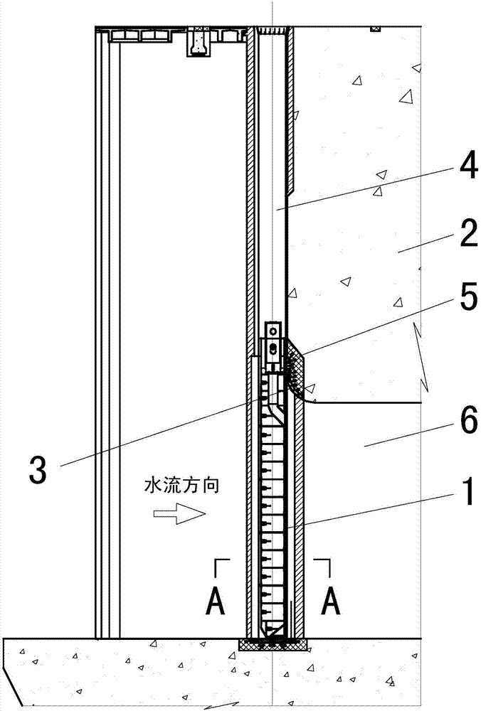 Improving method and structure of water release gate submerged orifice plane emergency gate