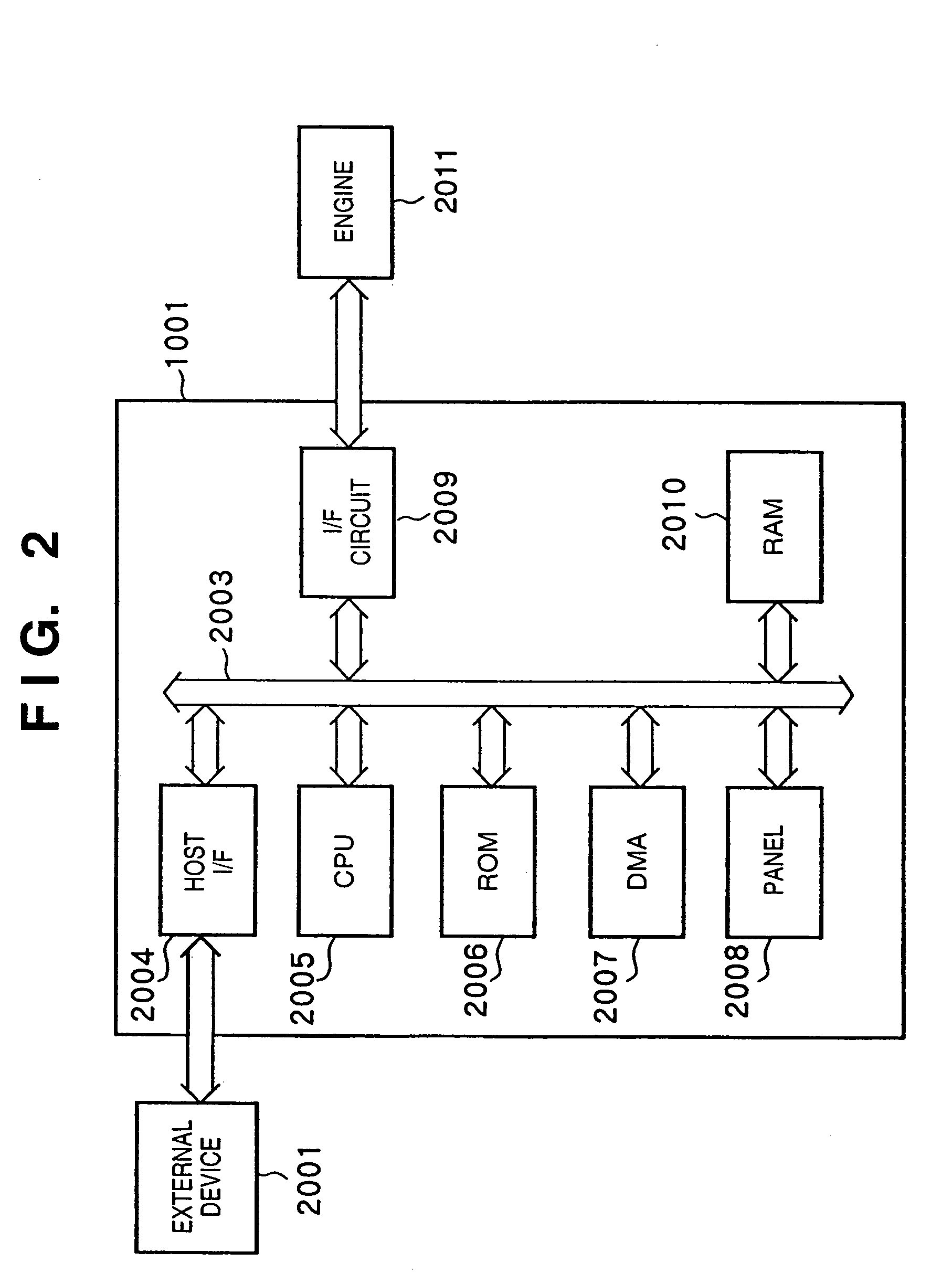 Image processing using processing by bands and fixed-size work buffer