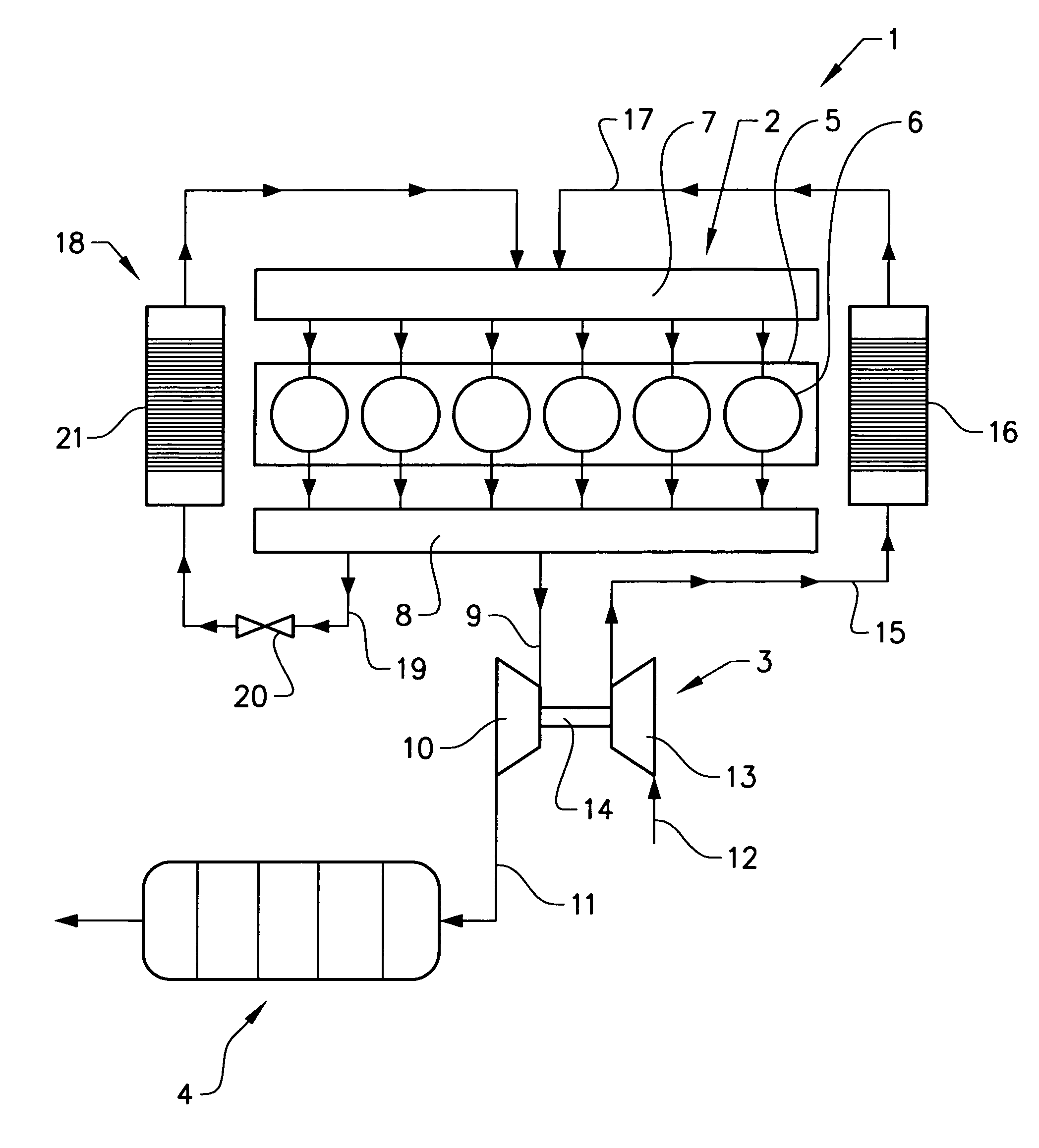 Device for controlling a gas flow, an exhaust aftertreatment system and a system for propelling a vehicle