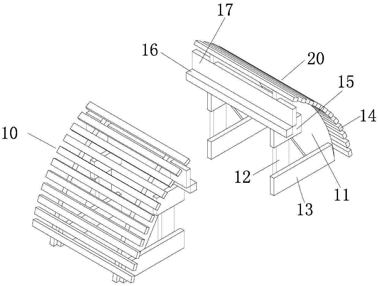 Arch tires for lining masonry of industrial furnace pipe tee and construction method of tee masonry