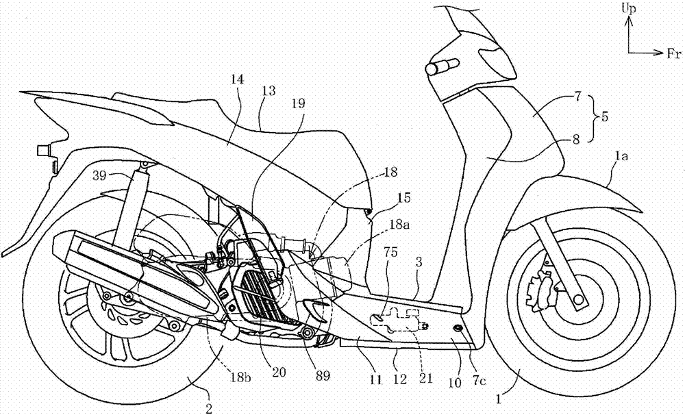 Vehicle with footboard