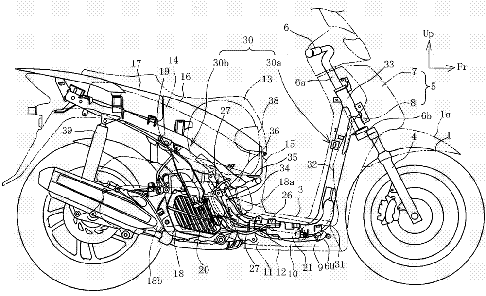 Vehicle with footboard