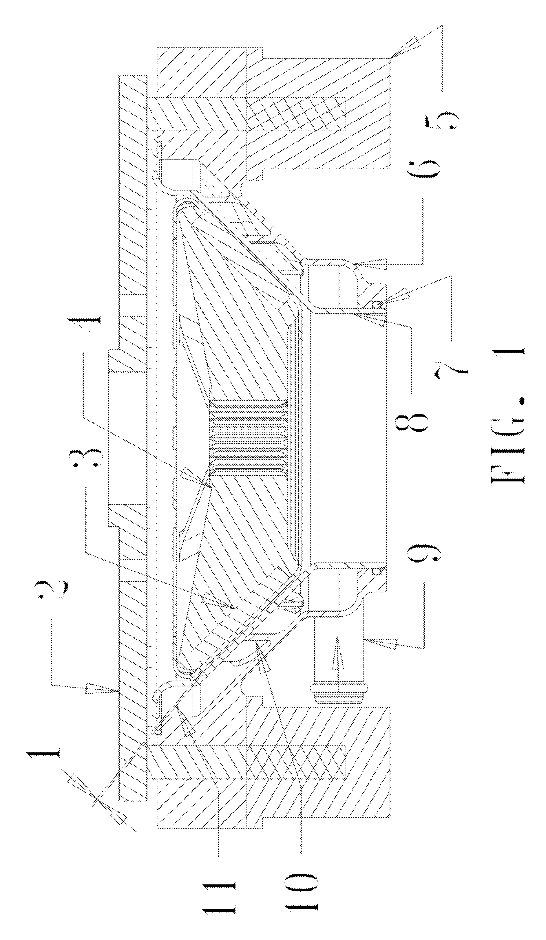 Sealess, liquid cooled eddy current energy absorption system