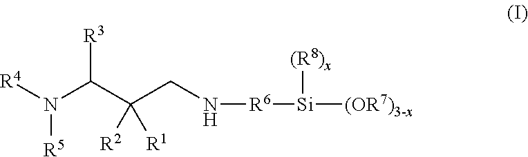 Secondary aminosilanes