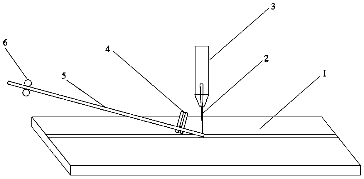 High-frequency vibration laser self-wire-fusing welding method