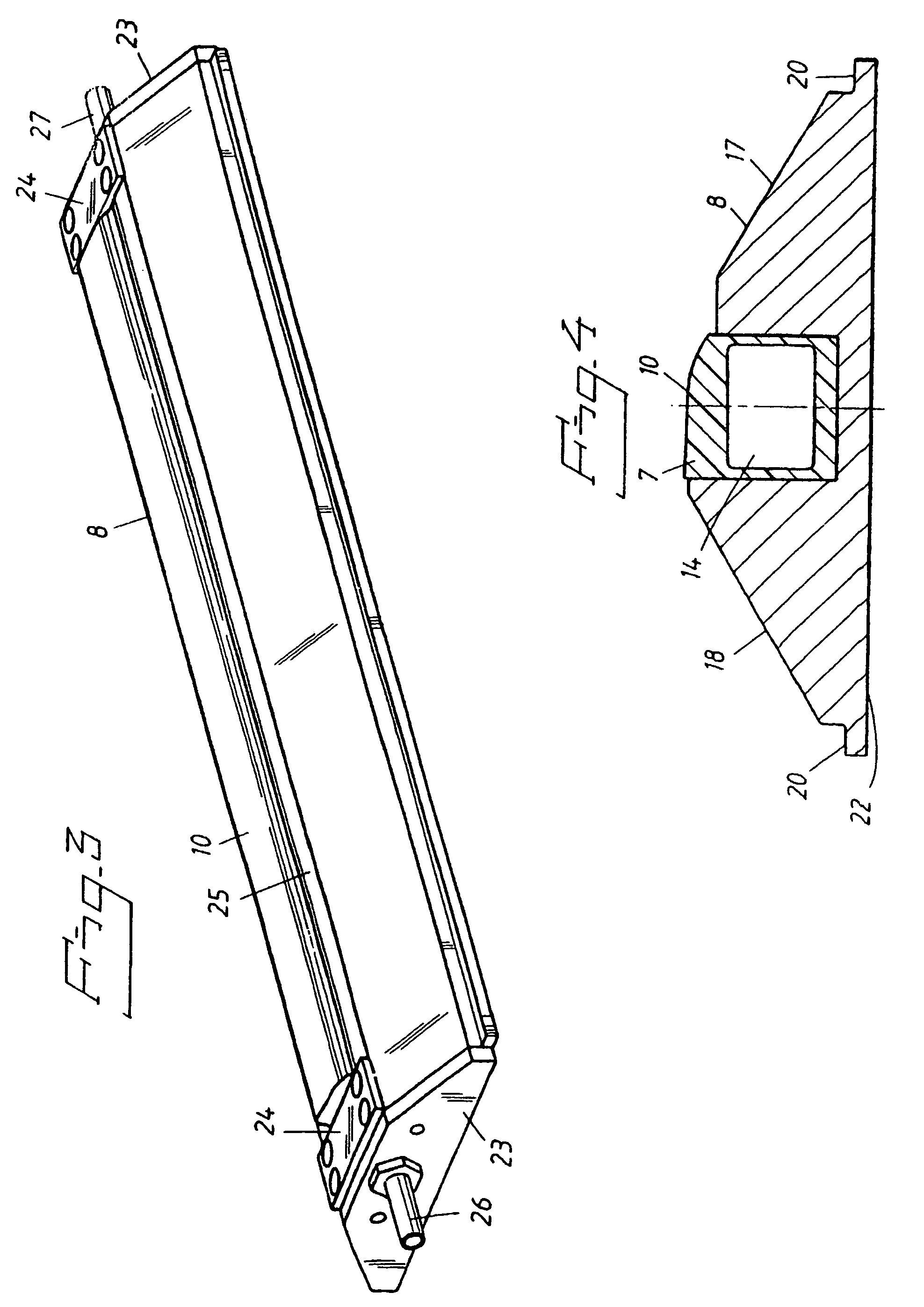 Support body, holding device therefor, apparatus with said body for treatment of a web, and methods of forming an extended nip in the apparatus and controlling load in the nip