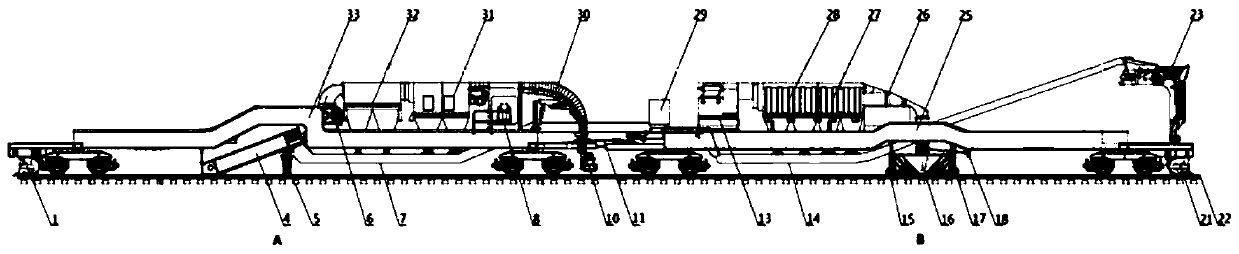 Rail ballast bed sand removal vehicle