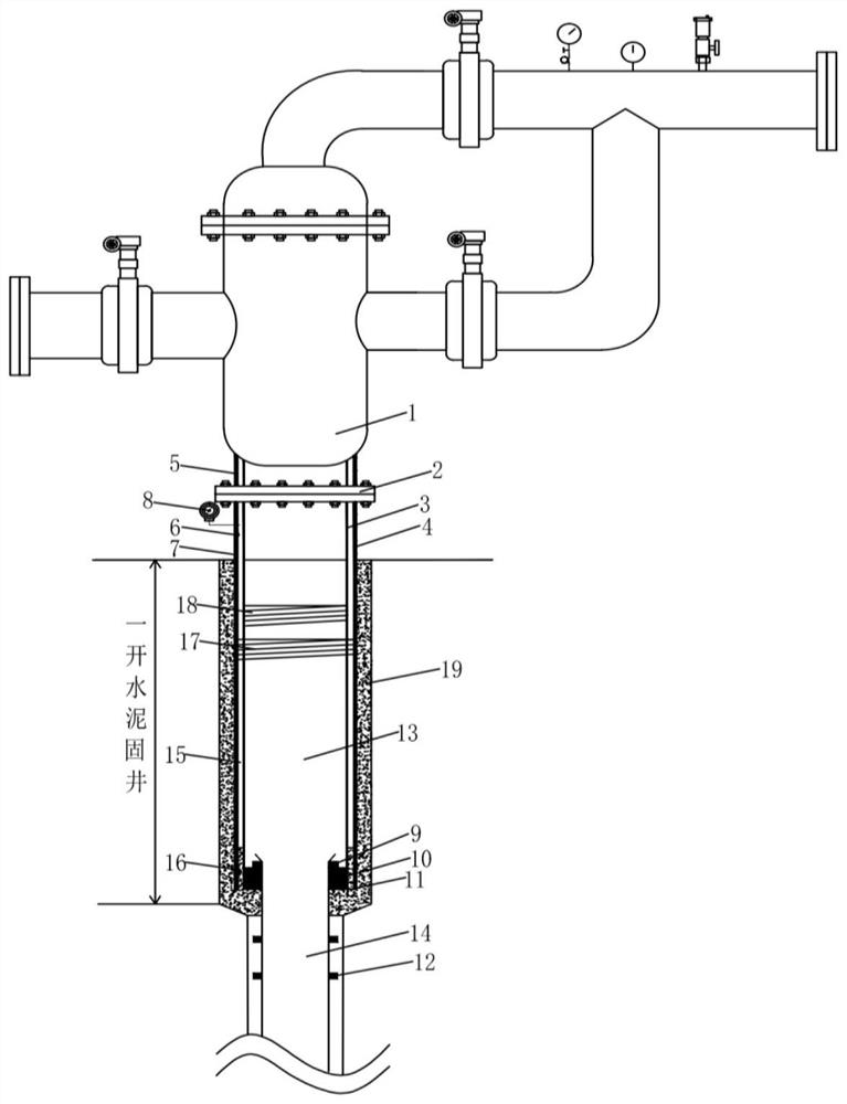 Multi-layer heat preservation structure of sleeve of one-opening shaft of hydrothermal type geothermal well and implementation process