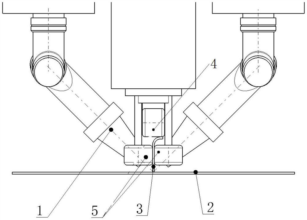 Robot laser double-beam synchronous welding equipment