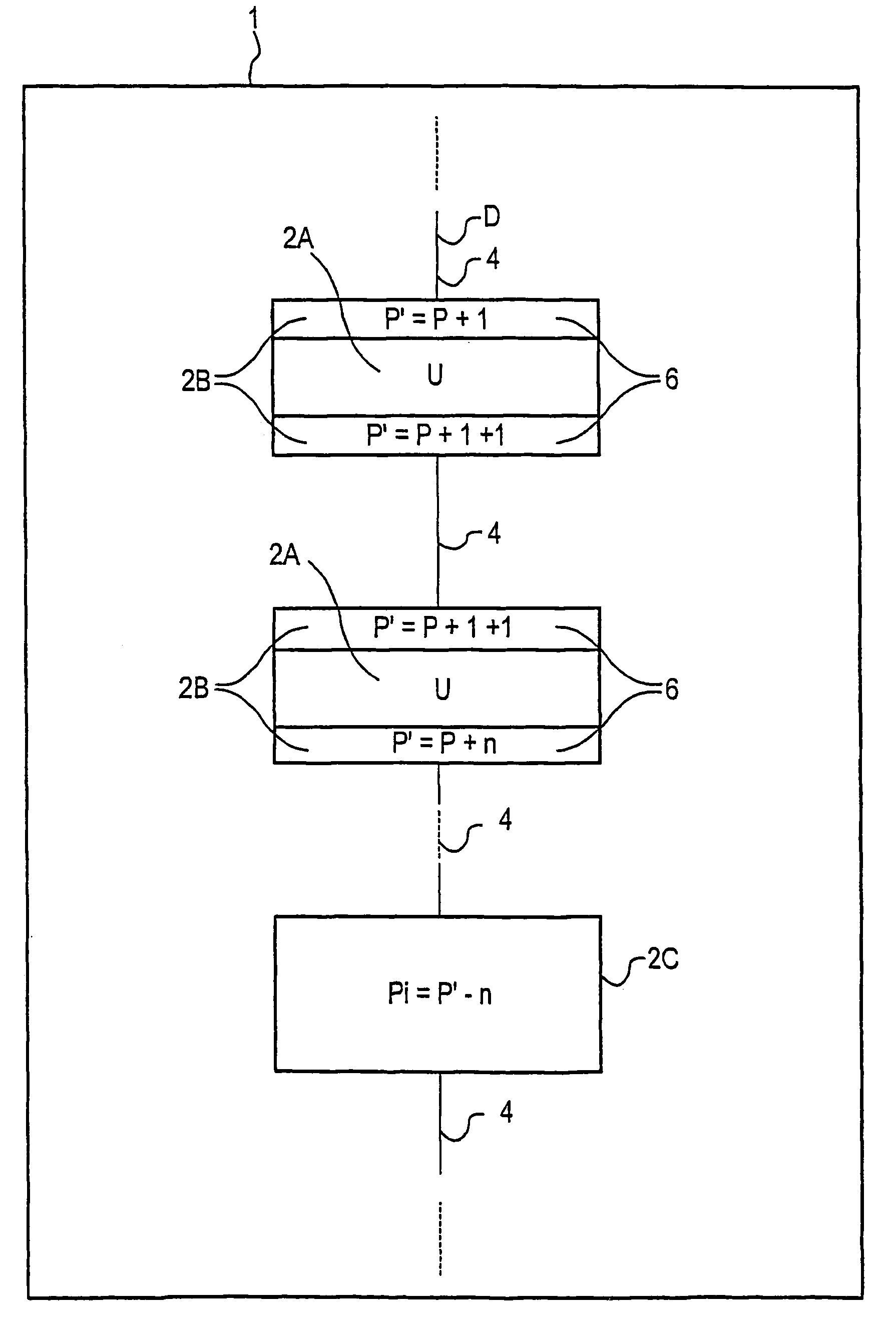 Method and device for monitoring a data processing and transmission