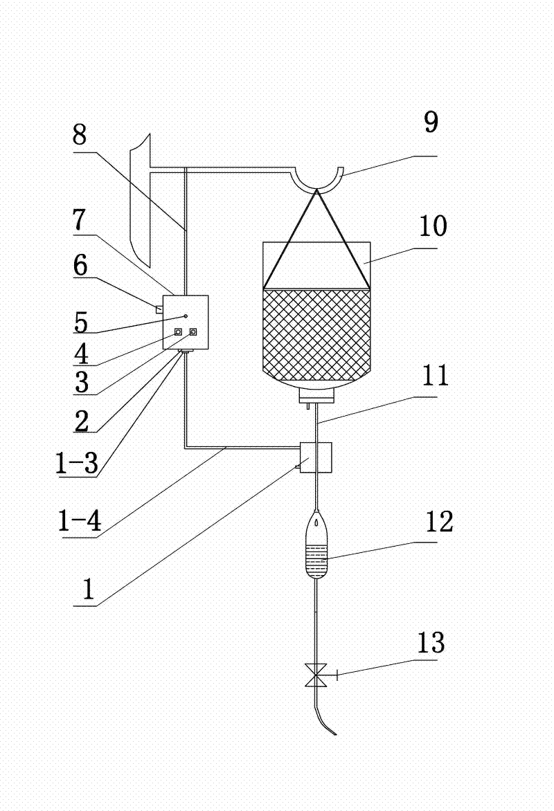 Externally embedded photoelectric detection drip transfusion controller