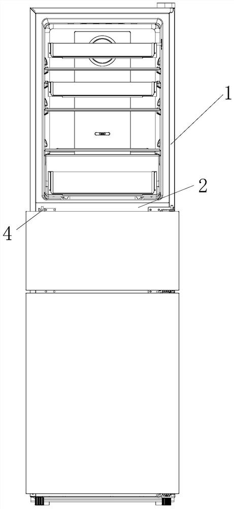 A living hinge-supported refrigerator door body structure