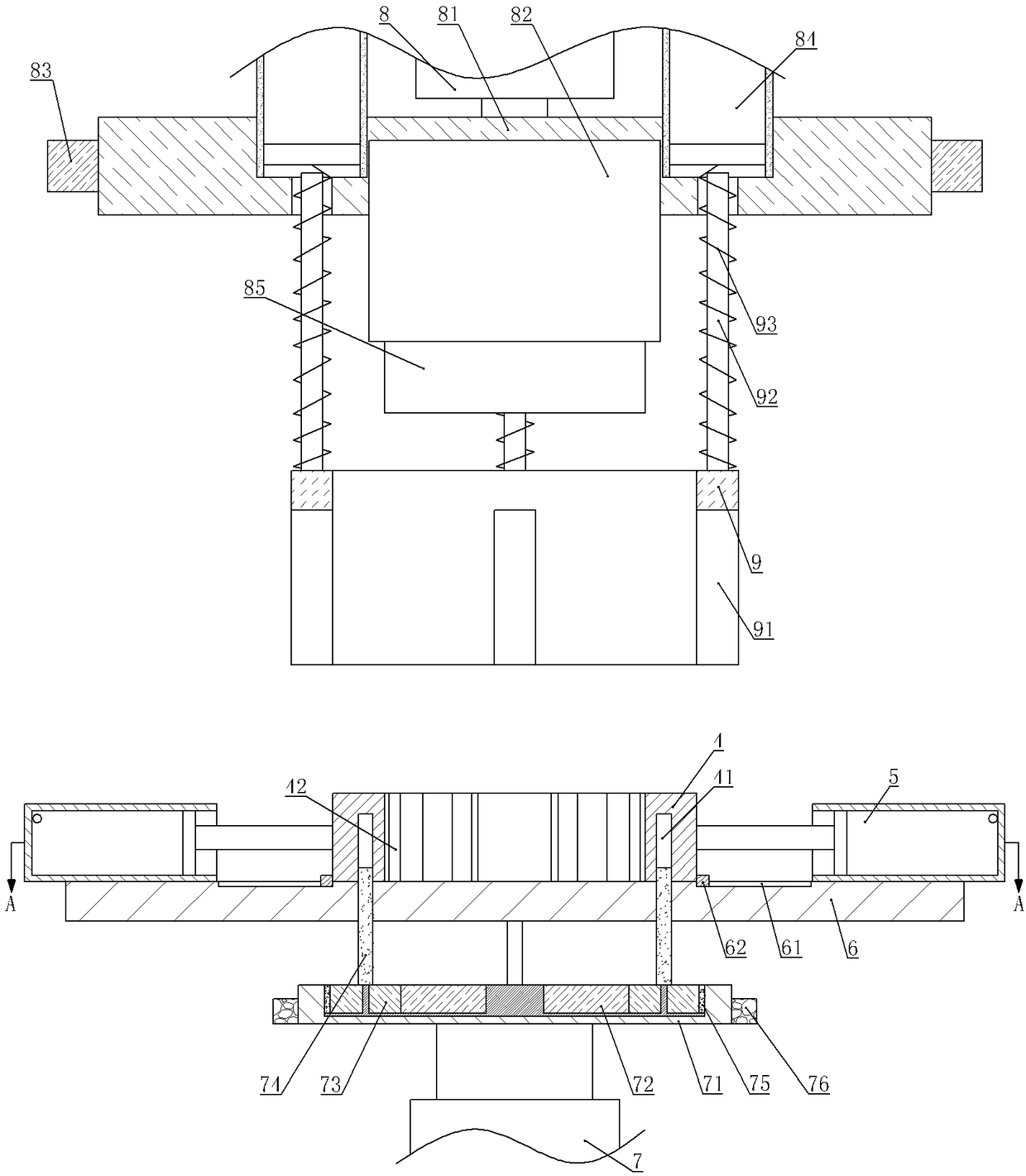 Gear extrusion forming device