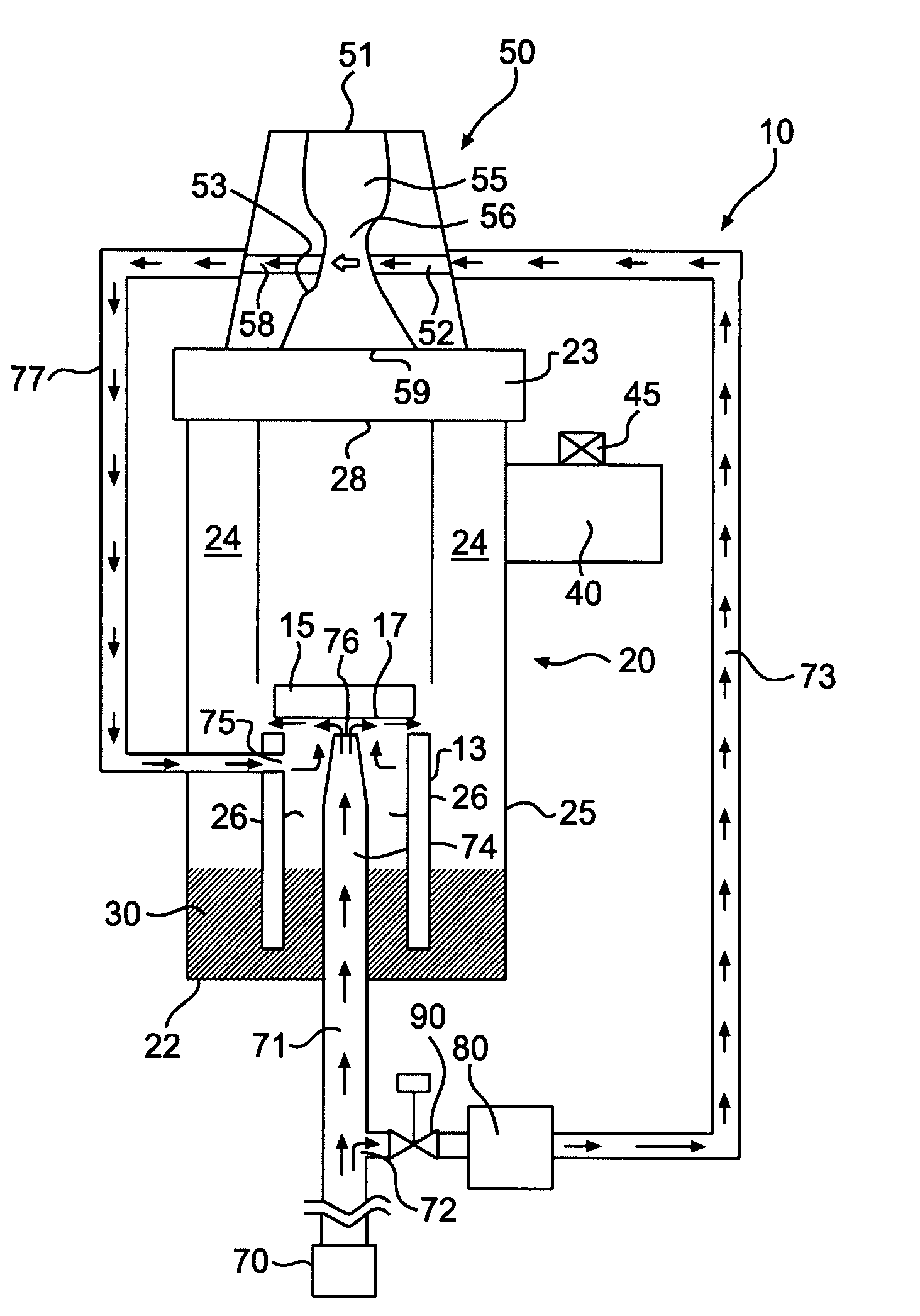 Nebulizer with flow-based fluidic control and related methods
