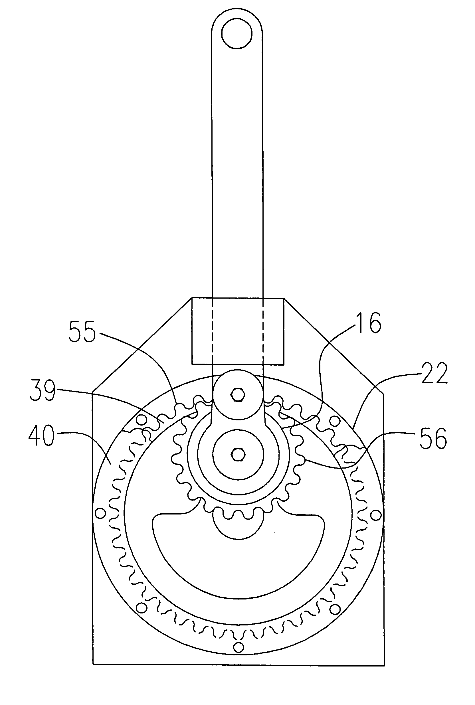 Hypocycloidal drive unit for conversion of rotary to linear motion particularly for use in fiberglass insulation production machinery