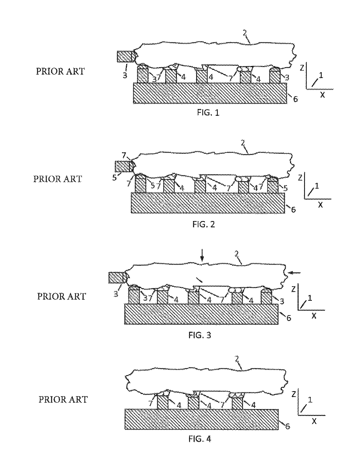 Method and devices to minimize work-piece distortion due to adhering stresses and changes in internal stresses