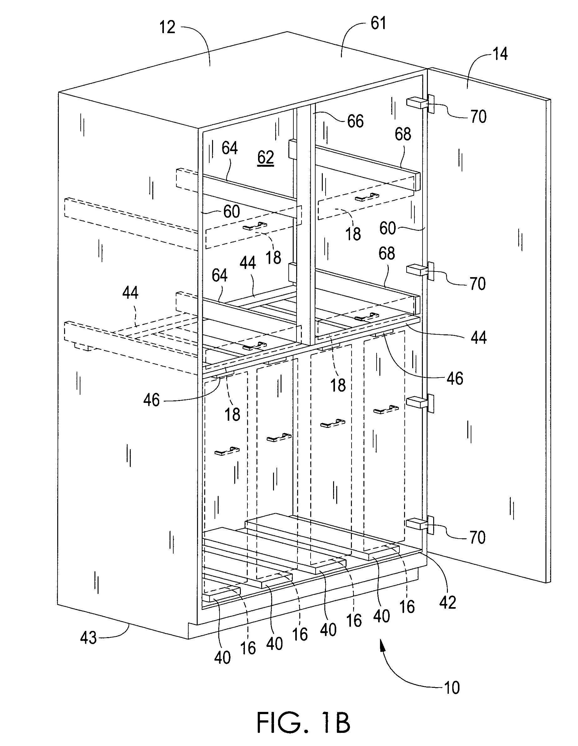 Method and apparatus for transparent shelves and drawers for kitchen cabinets