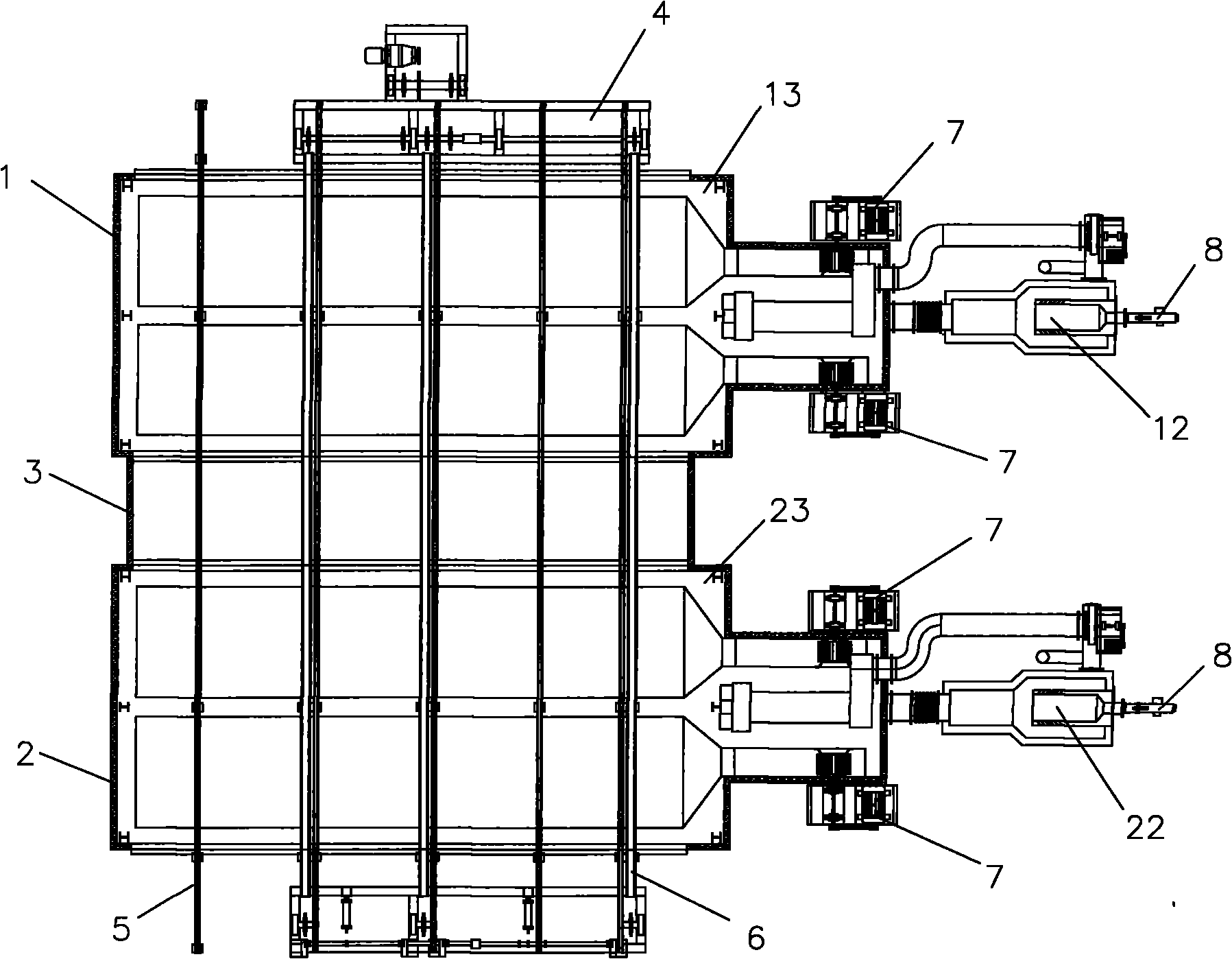 Device for baking and curing inner anti-corrosion layer of pipe