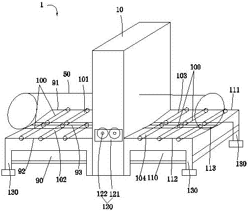 A steel tube shaping device