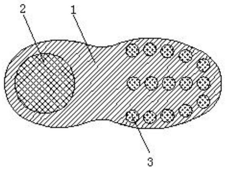 Rubber shoe with good anti-fracture effect and antibacterial and deodorant functions